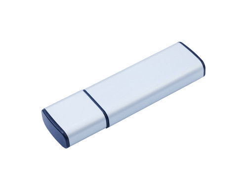 USB-флешка металлическая на 16ГБ 3.0 с колпачком, серебро