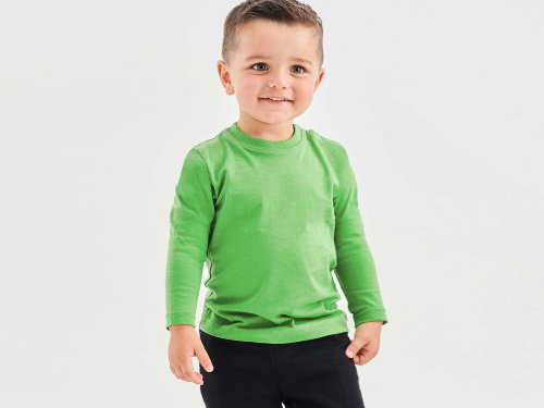 Футболка Baby  детская с длинным рукавом, травянисто - зеленый