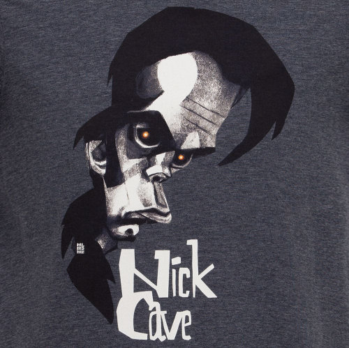 Футболка «Меламед. Nick Cave», темно-синий меланж