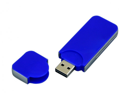 USB-флешка на 32 Гб в стиле I-phone, прямоугольнй формы, синий