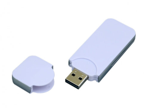 USB-флешка на 128 Гб в стиле I-phone, прямоугольнй формы, белый