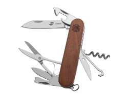 Нож перочинный Stinger, 90 мм, 13 функций, материал рукояти: древесина сапеле